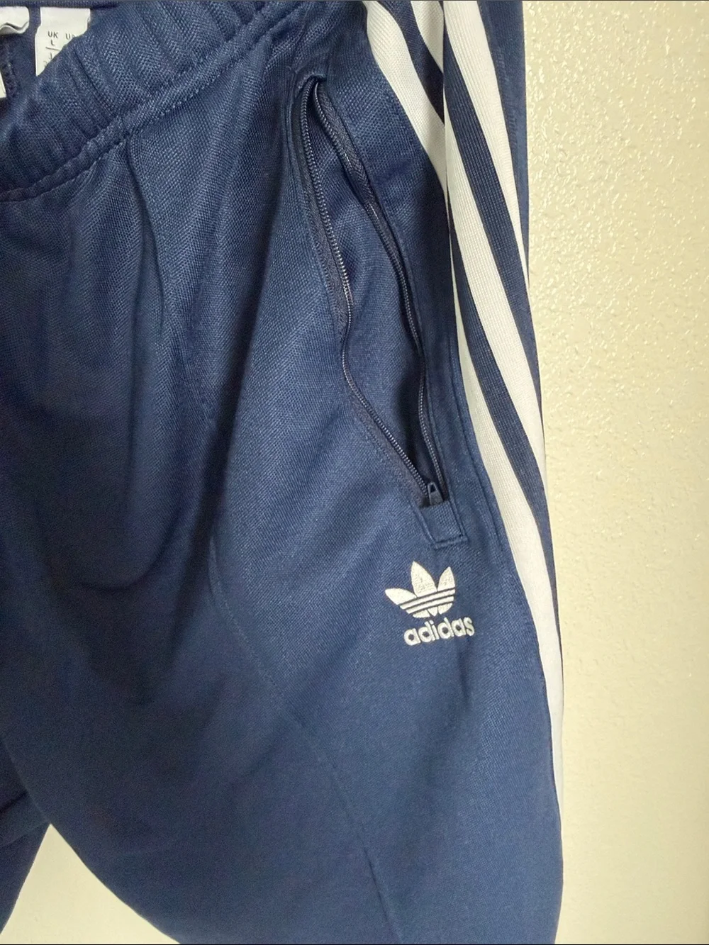 adidas Originals Men's Beckenbauer Classic Track Pants Navy Large
